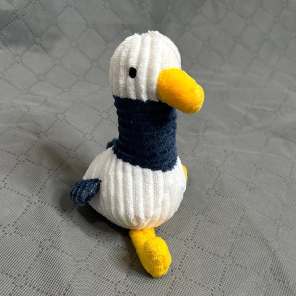 Seagull Plush Cat Toy - White, Yellow, and Blue - Picture 1 of 6